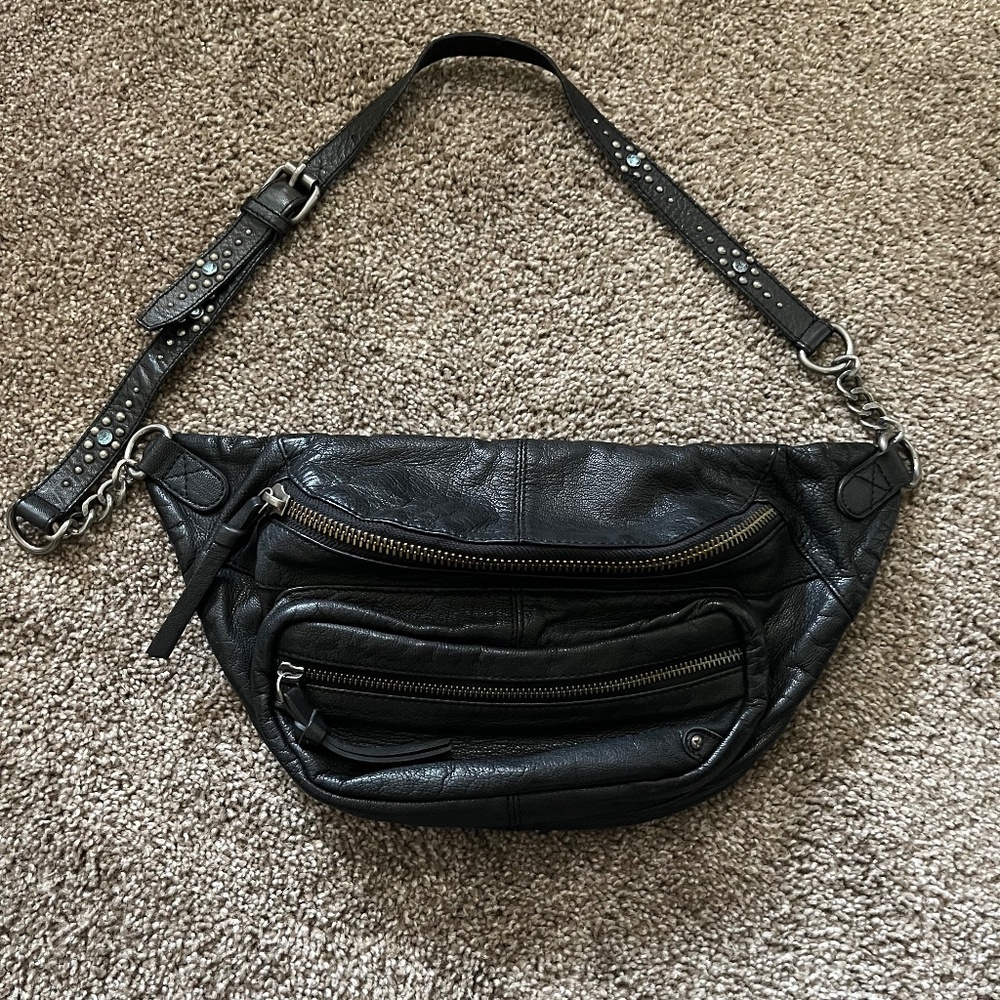FreePeople Studded Archer Leather Sling Bag